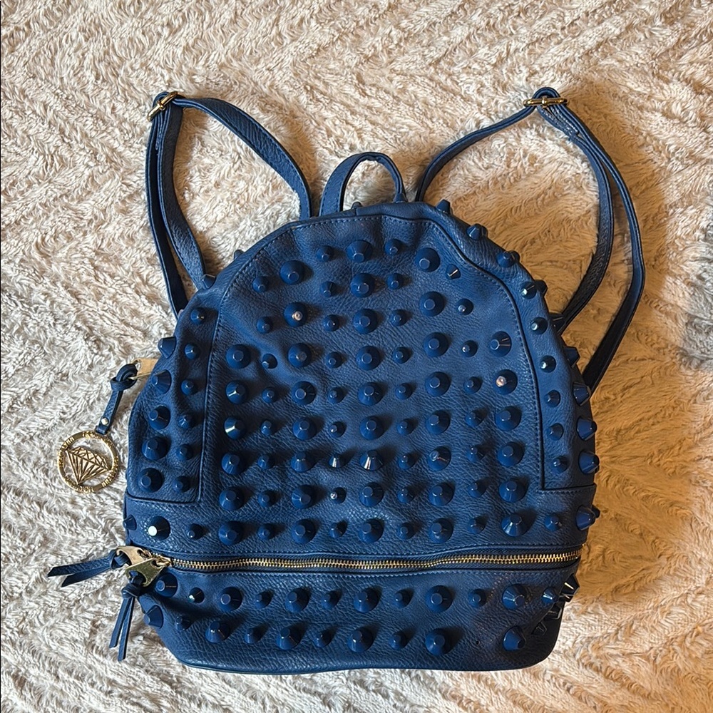 Traci Lynn Blue Studded Backpack